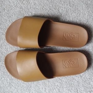 Vans leather decon slide sandal 7 chipmunk